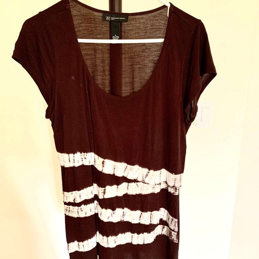 INC Brown layered top